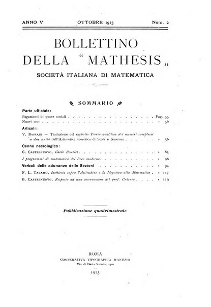 Bollettino della Mathesis