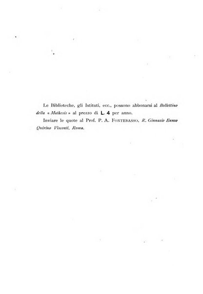 Bollettino della Mathesis