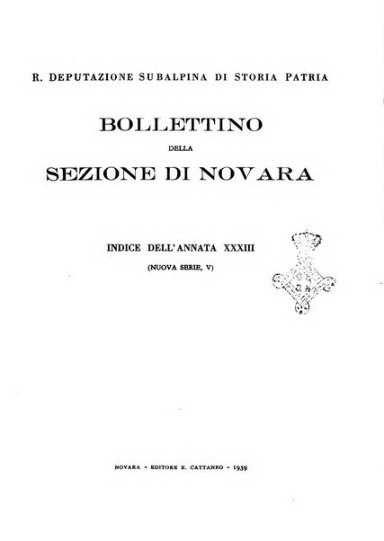 Bollettino della Sezione di Novara