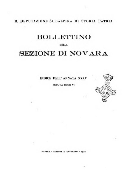 Bollettino della Sezione di Novara