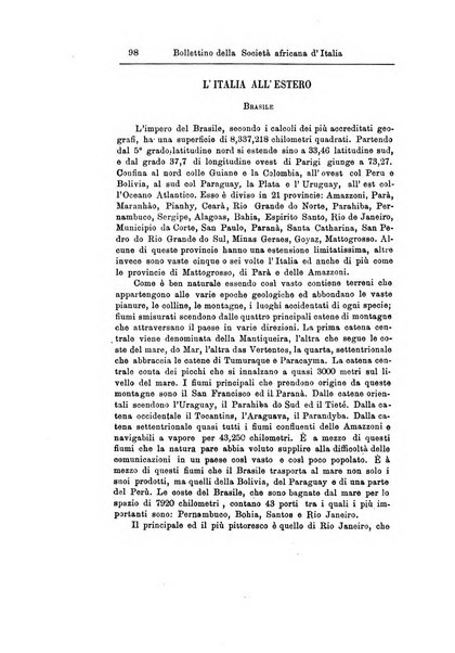 Bollettino della Società africana d'Italia periodico mensile