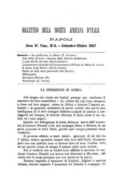 Bollettino della Società africana d'Italia periodico mensile