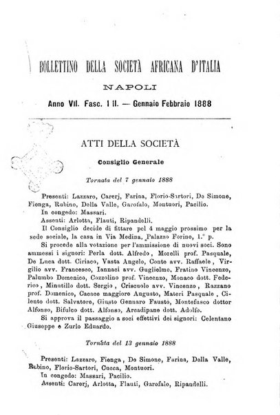 Bollettino della Società africana d'Italia periodico mensile