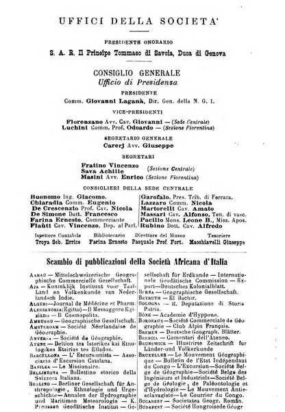 Bollettino della Società africana d'Italia periodico mensile