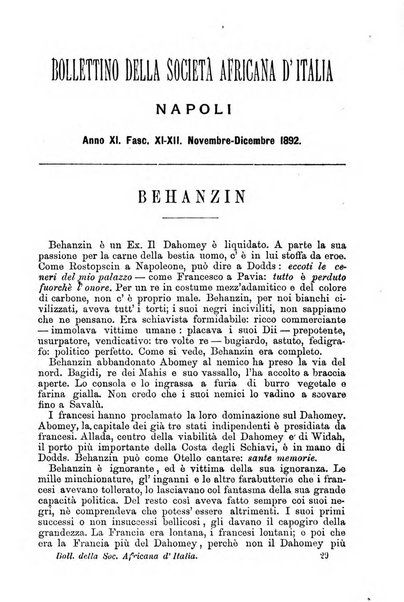 Bollettino della Società africana d'Italia periodico mensile