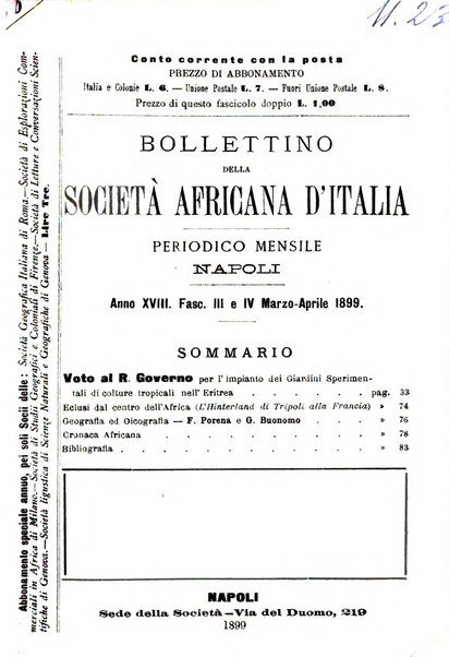 Bollettino della Società africana d'Italia periodico mensile