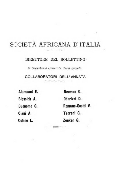 Bollettino della Società africana d'Italia periodico mensile