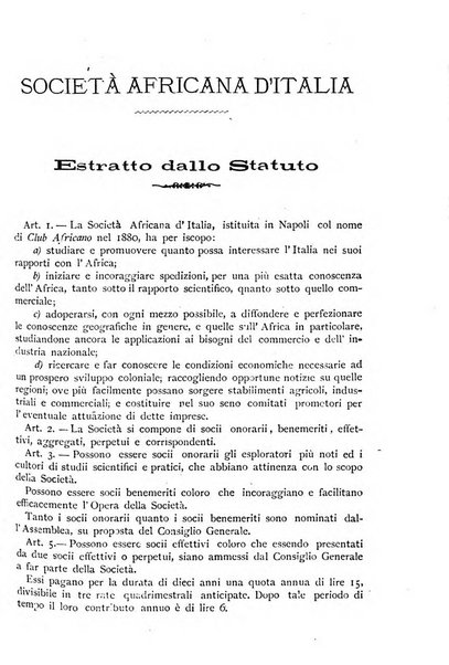 Bollettino della Società africana d'Italia periodico mensile