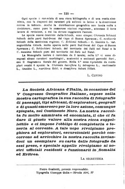 Bollettino della Società africana d'Italia periodico mensile