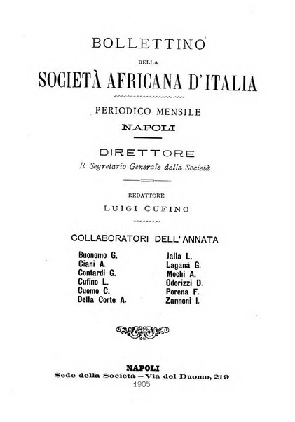 Bollettino della Società africana d'Italia periodico mensile