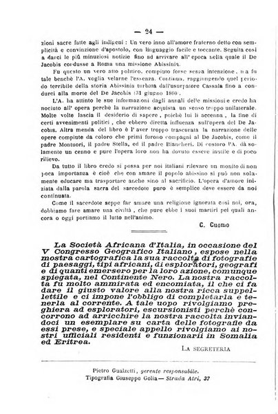 Bollettino della Società africana d'Italia periodico mensile