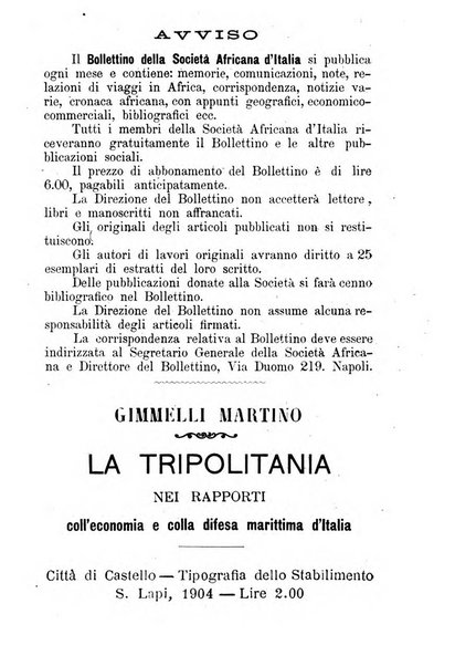 Bollettino della Società africana d'Italia periodico mensile