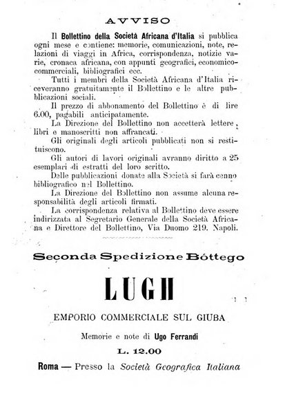 Bollettino della Società africana d'Italia periodico mensile