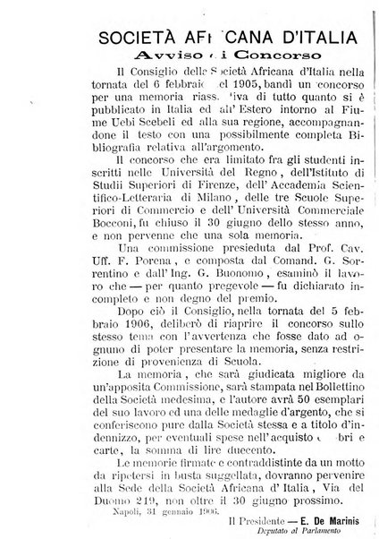 Bollettino della Società africana d'Italia periodico mensile