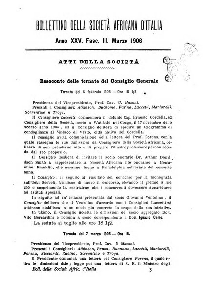 Bollettino della Società africana d'Italia periodico mensile