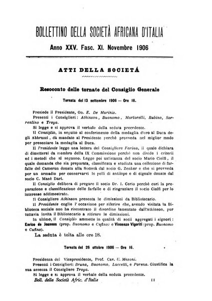 Bollettino della Società africana d'Italia periodico mensile