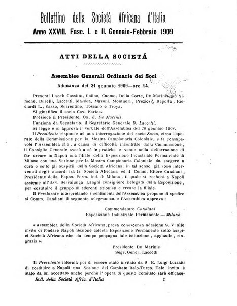 Bollettino della Società africana d'Italia periodico mensile