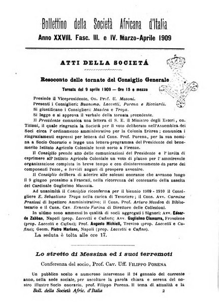 Bollettino della Società africana d'Italia periodico mensile