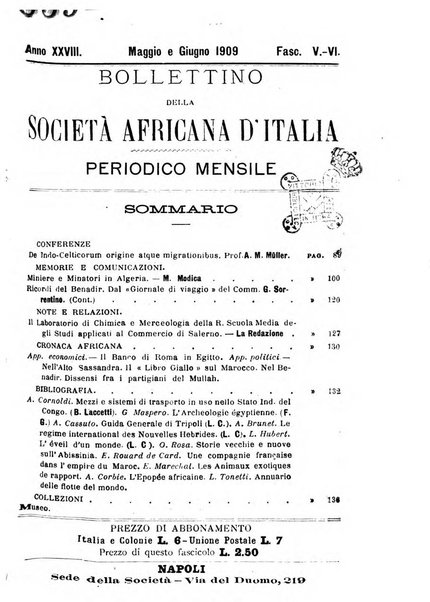 Bollettino della Società africana d'Italia periodico mensile