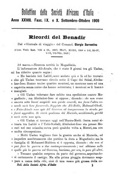 Bollettino della Società africana d'Italia periodico mensile