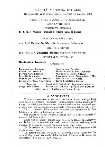 Bollettino della Società africana d'Italia periodico mensile