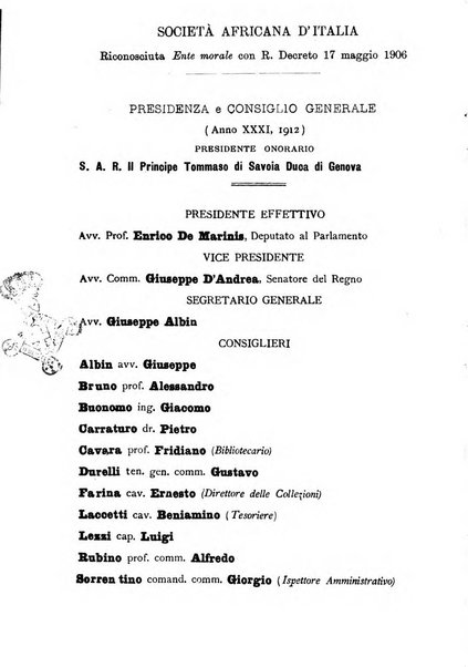 Bollettino della Società africana d'Italia periodico mensile