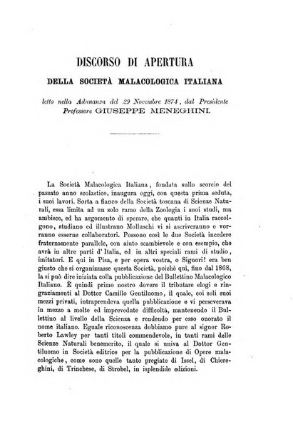 Bullettino della Societa malacologica italiana