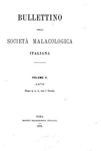 Bullettino della Societa malacologica italiana