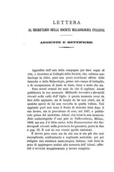 Bullettino della Societa malacologica italiana