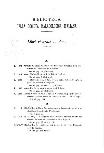 Bullettino della Societa malacologica italiana