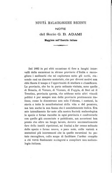 Bullettino della Societa malacologica italiana