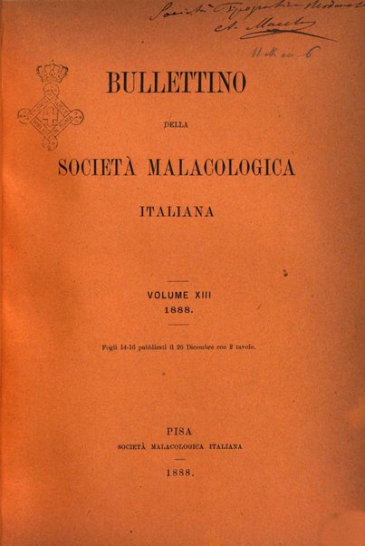 Bullettino della Societa malacologica italiana