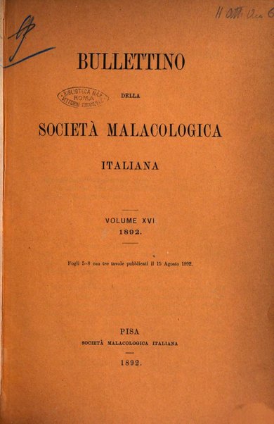 Bullettino della Societa malacologica italiana