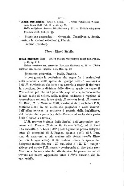 Bullettino della Societa malacologica italiana