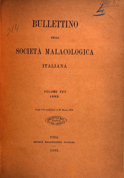 Bullettino della Societa malacologica italiana