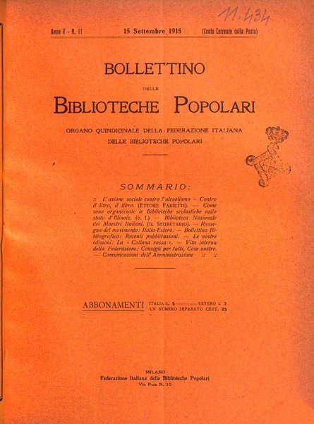 Bollettino delle biblioteche popolari