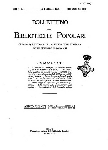 Bollettino delle biblioteche popolari