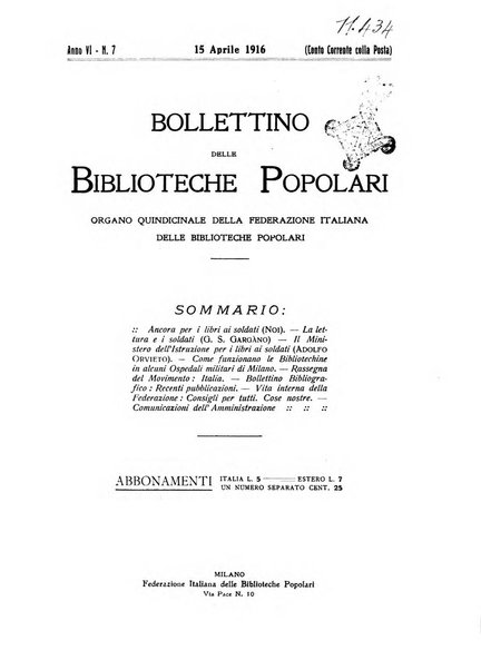 Bollettino delle biblioteche popolari