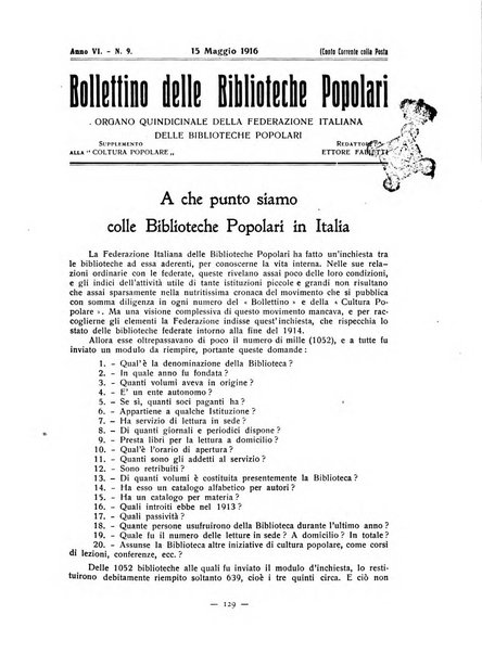 Bollettino delle biblioteche popolari