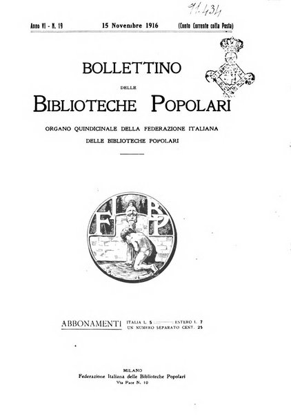 Bollettino delle biblioteche popolari