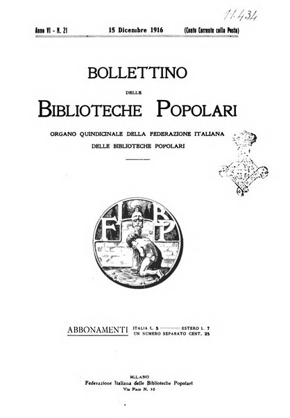 Bollettino delle biblioteche popolari