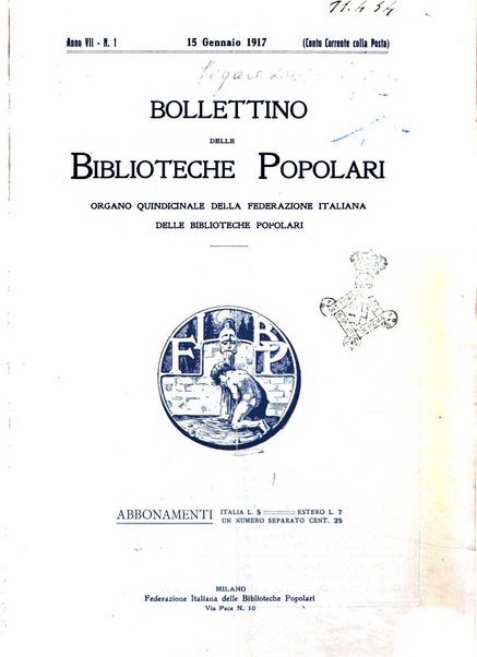 Bollettino delle biblioteche popolari