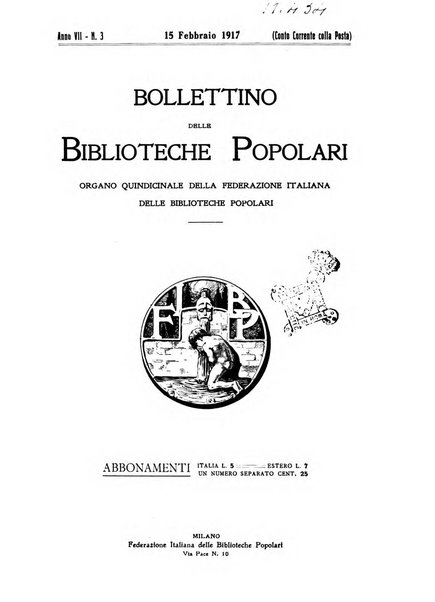 Bollettino delle biblioteche popolari