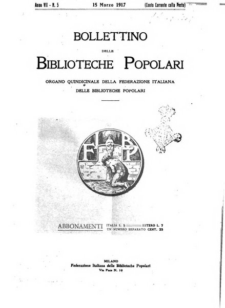 Bollettino delle biblioteche popolari