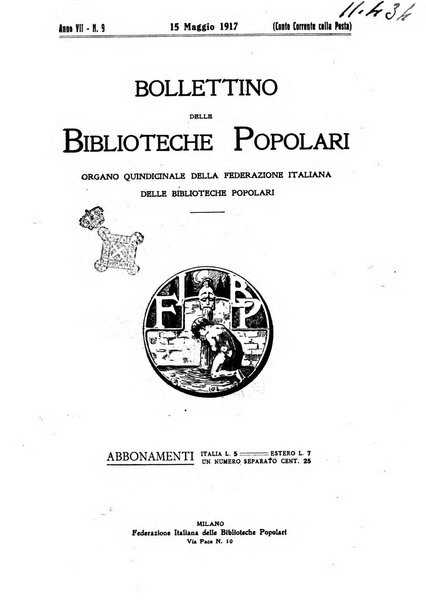 Bollettino delle biblioteche popolari