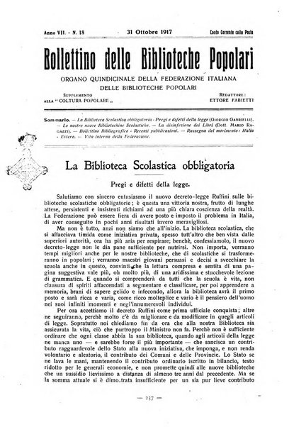 Bollettino delle biblioteche popolari