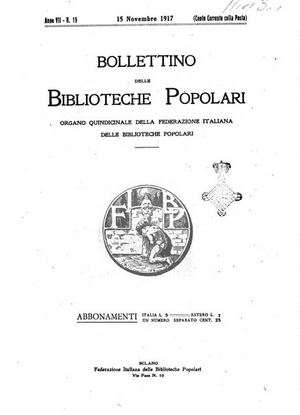 Bollettino delle biblioteche popolari