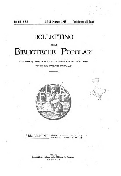 Bollettino delle biblioteche popolari