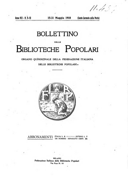 Bollettino delle biblioteche popolari