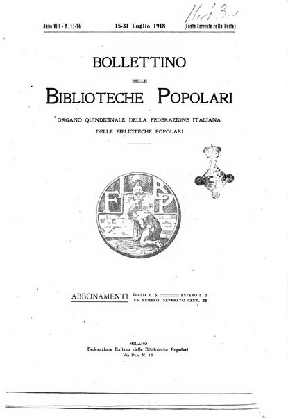 Bollettino delle biblioteche popolari